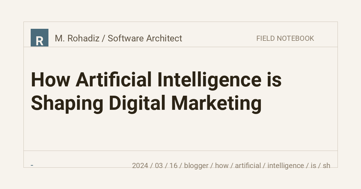 How Artificial Intelligence is Shaping Digital Marketing
