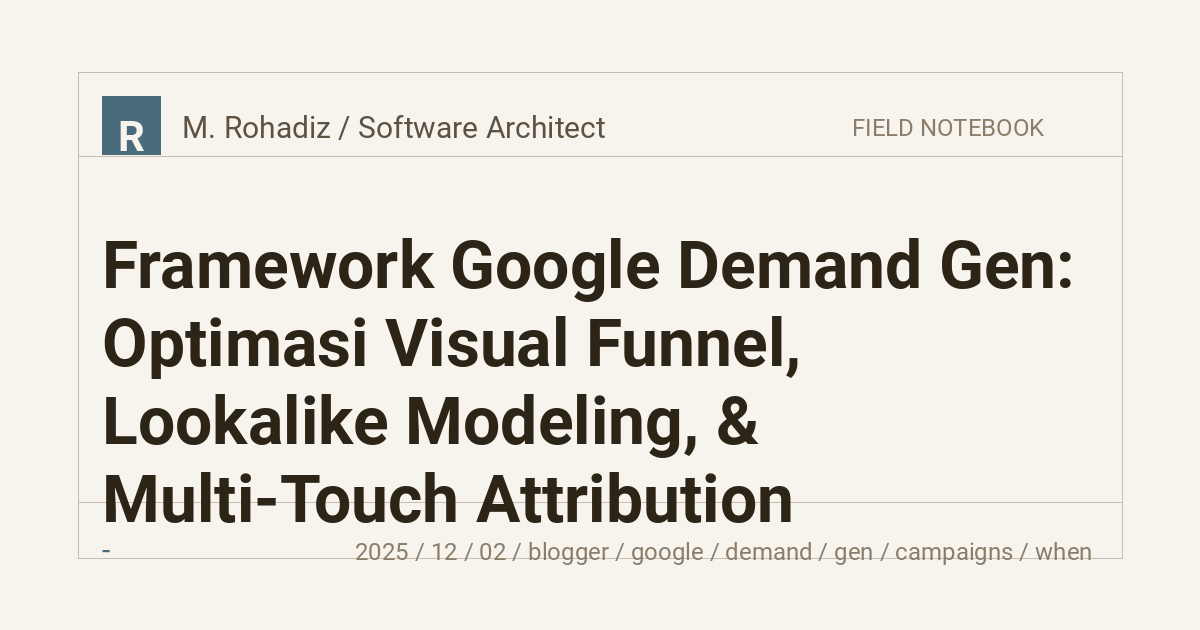 Framework Google Demand Gen: Optimasi Visual Funnel, Lookalike Modeling, & Multi-Touch Attribution