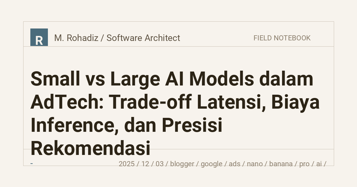 Small vs Large AI Models dalam AdTech: Trade-off Latensi, Biaya Inference, dan Presisi Rekomendasi