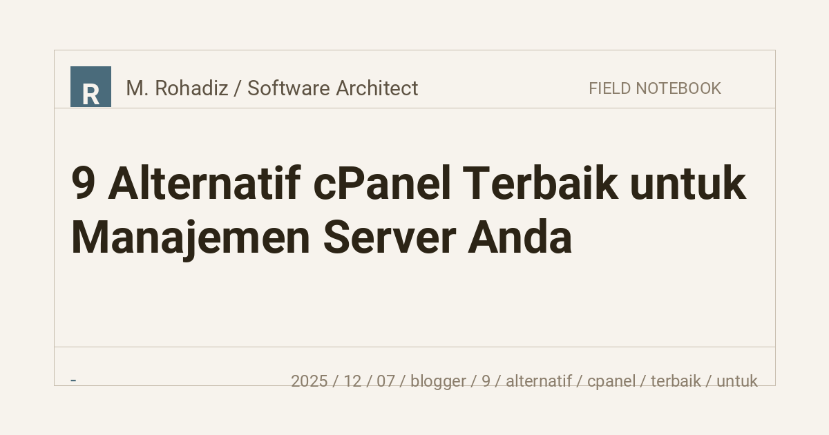 9 Alternatif cPanel Terbaik untuk Manajemen Server Anda