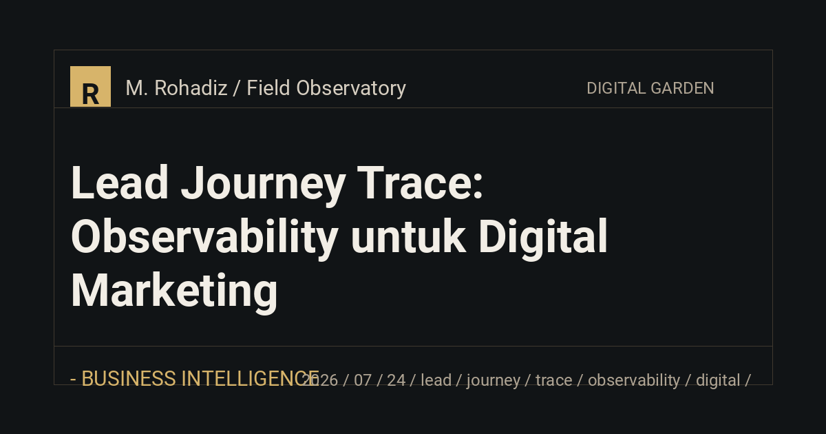 Lead Journey Trace: Observability untuk Digital Marketing