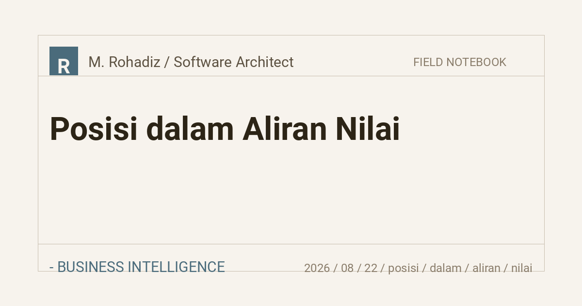 Posisi dalam Aliran Nilai