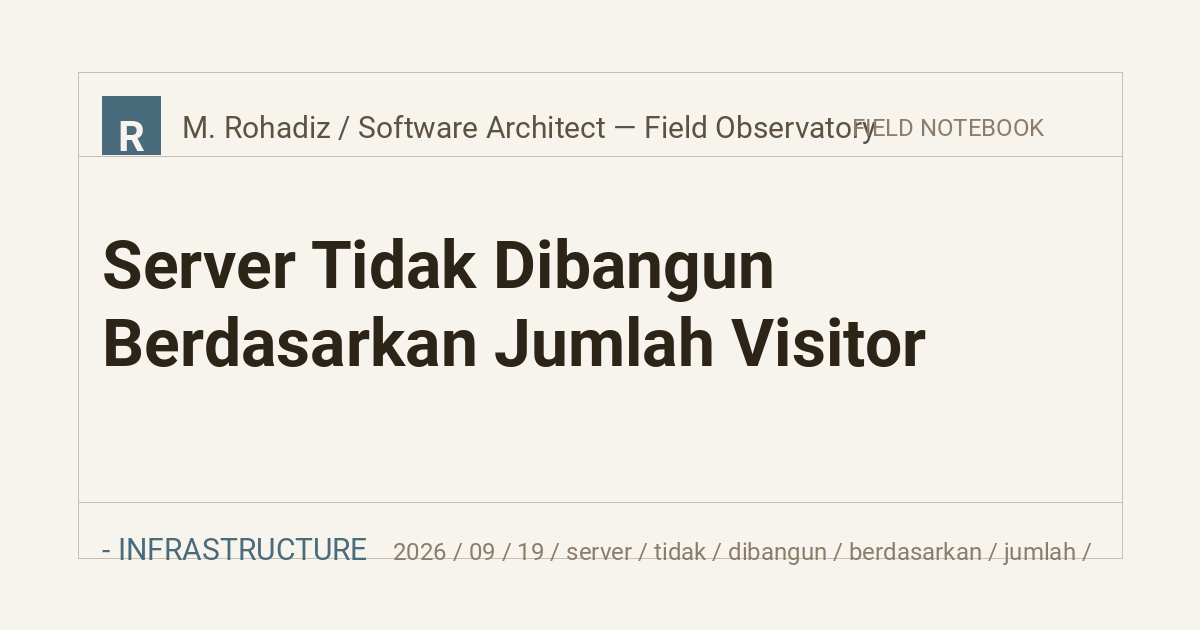 Server Tidak Dibangun Berdasarkan Jumlah Visitor